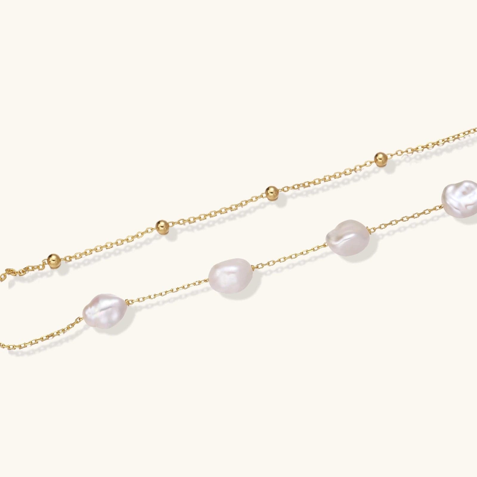 Baroque Pearl Layered Bracelet — a closer look at the design